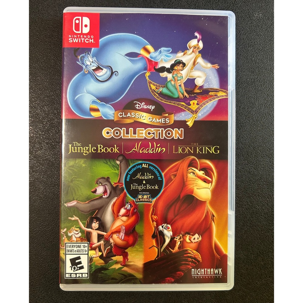 Disney Classic Games Collection Nintendo Switch Aladdin Lion King w Box UNTESTED